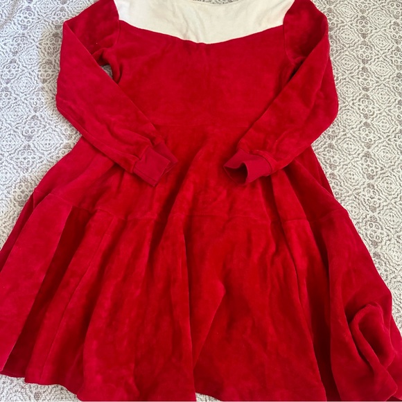 Atelier Barn Oslo Red Velour Skater Dress - Picture 6 of 7
